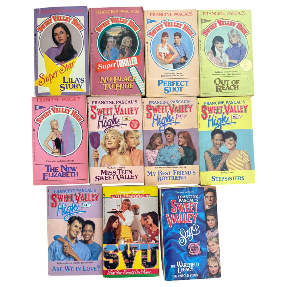 Vintage Lot of 10 Sweet Valley High Books Francine Pascal SVU Saga Paperbacks